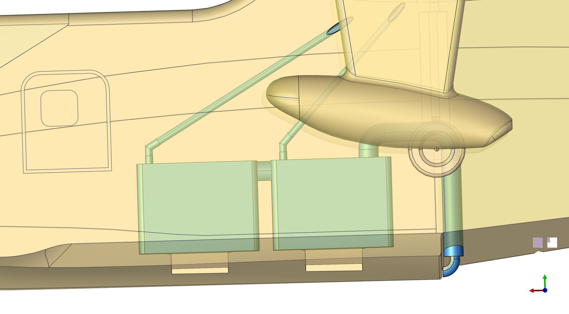 Internal water path inside the hull
