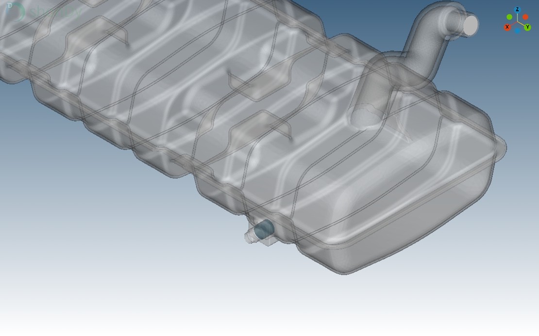 Sample window in front of the fuel pickup